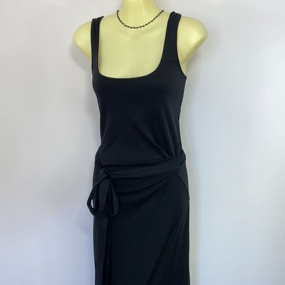 Vince Dress Maxi Black Wrap Nwot Sz Sm - Picture 6 of 9